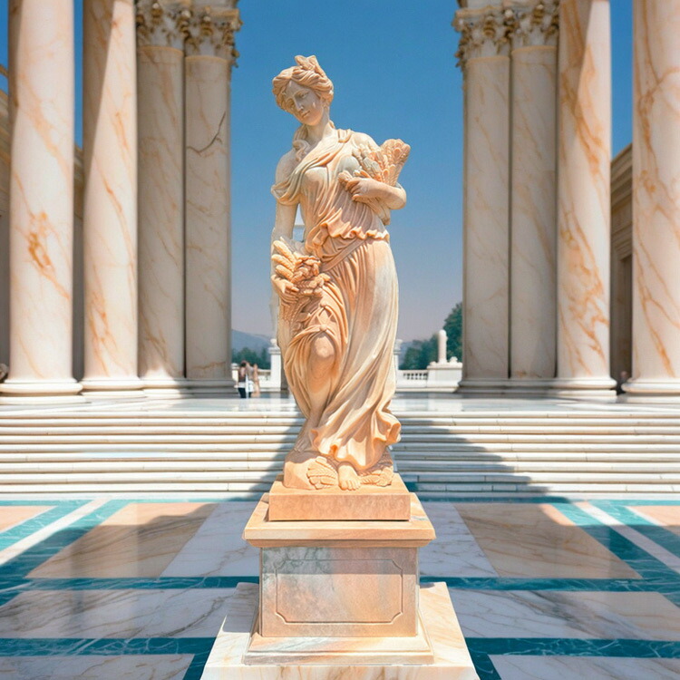 楽天市場】天然大理石彫刻 収穫のヴィーナス 秋 ピンク H232cm