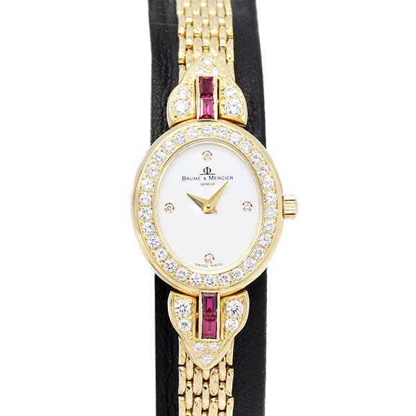 楽天市場】ボーム&メルシエ BAUME&MERCIER K18YG ルビー ダイヤベゼル