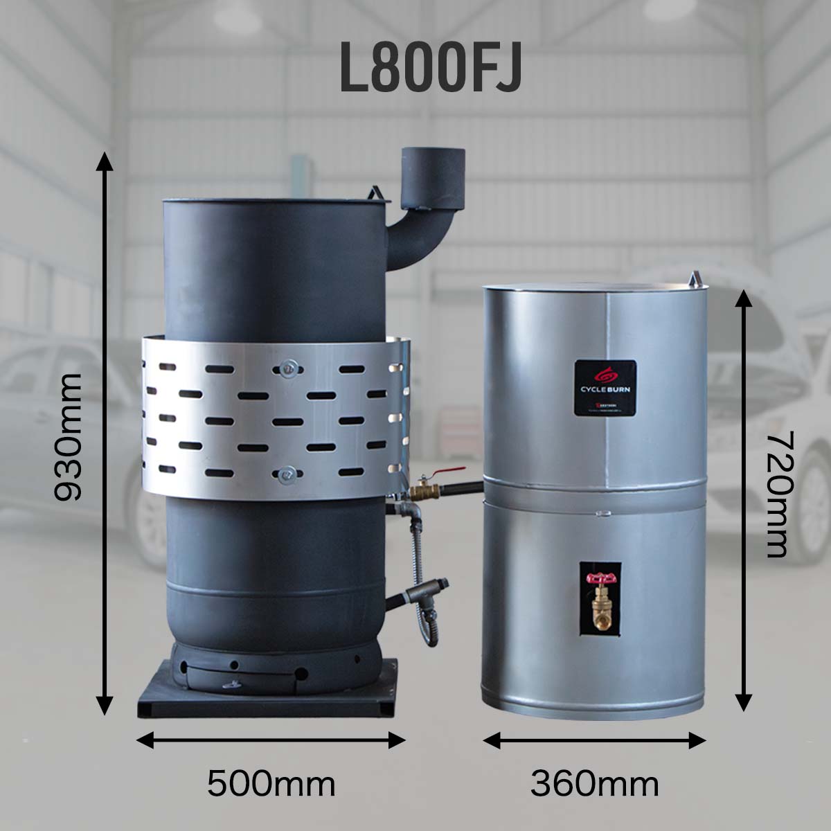 楽天市場】廃油ストーブ【サイクルバーン】L800FJ（ECO太郎 後継モデル