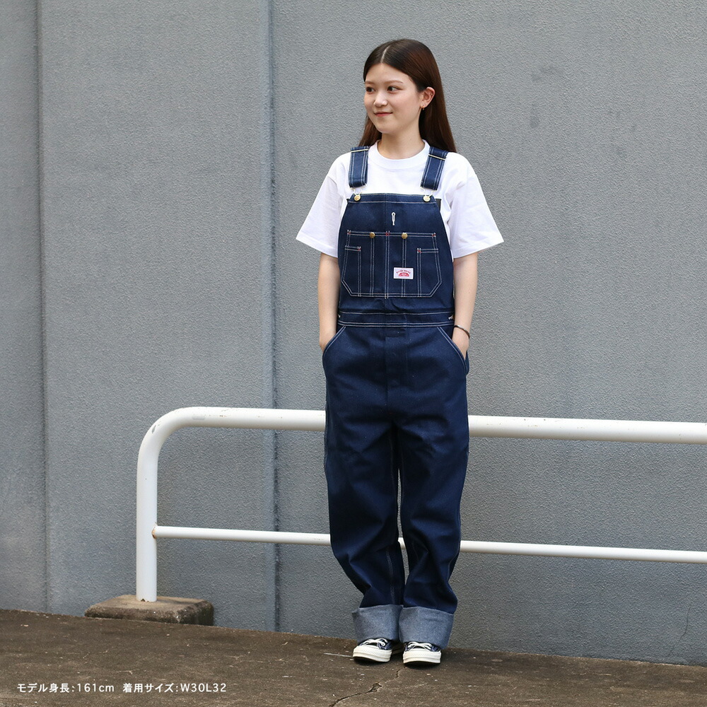 楽天市場】裾上げ無料 ROUND HOUSE 966 デニム オーバーオール