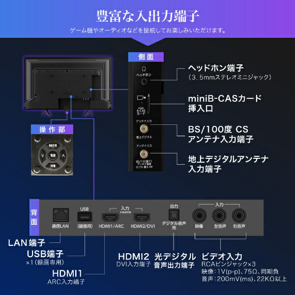 楽天市場】【スーパーSALE限定】 液晶テレビ 24型 ダブルチューナー