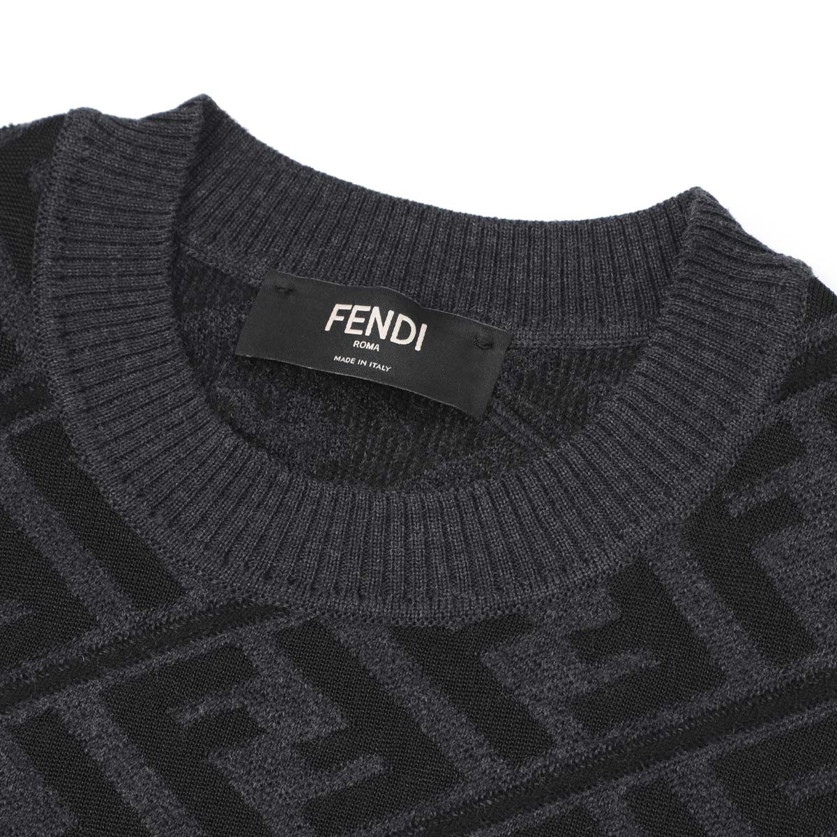 楽天市場】フェンディ FENDI クルーネックニット セーター ブラック