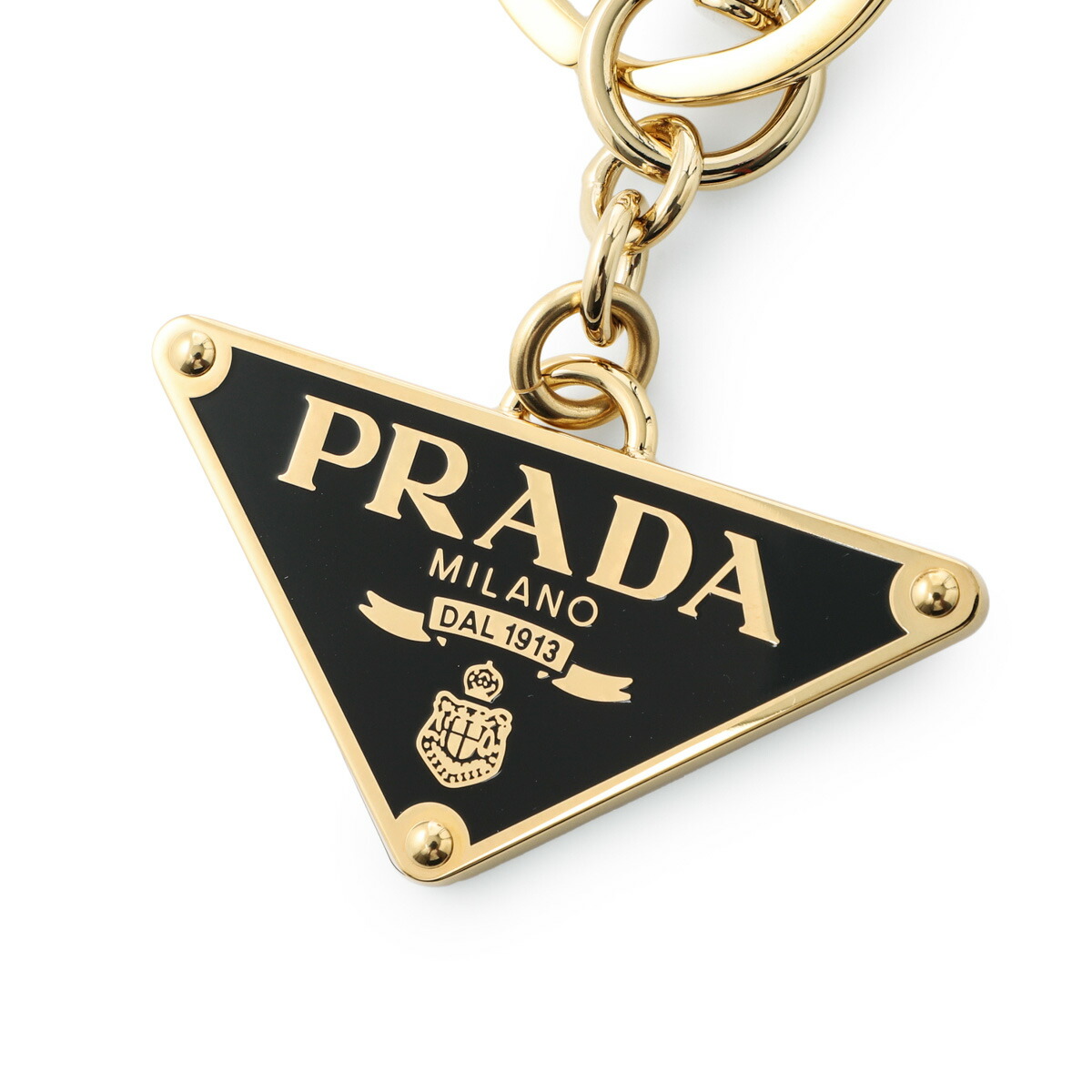 楽天市場】プラダ PRADA キーリング バッグチャームMIX ゴールド