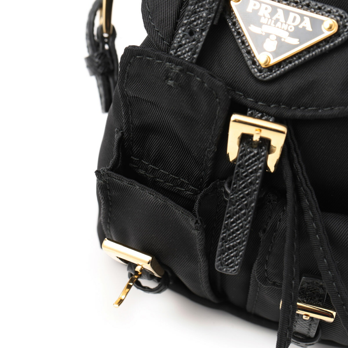 楽天市場】プラダ PRADA キーリング キーチャーム ブラック レディース