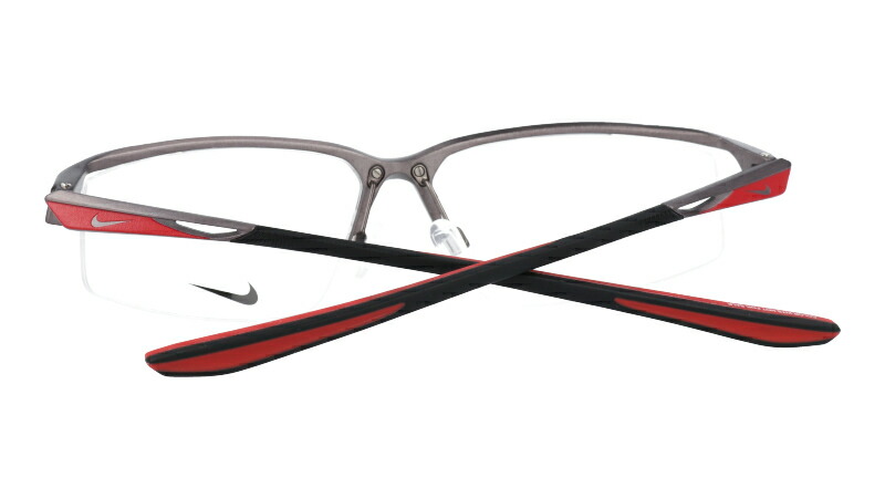 楽天市場】8136AF-065 ナイキ NIKE メガネ グレー シルバー レッド 赤