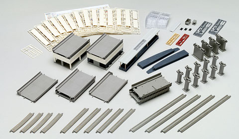 楽天市場】高架複線 スラブ駅セットll【TOMIX・91075】「鉄道模型 N