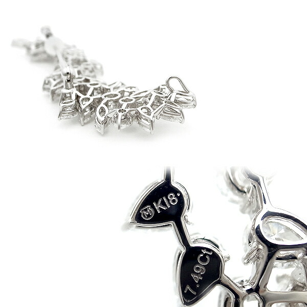 楽天市場】【緑屋質屋】ミキモト ダイヤモンド ブローチ 7.49ct K18WG