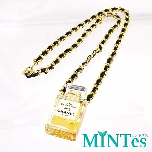 楽天市場】Chanel シャネル NO.5 香水 ネックレス ブラック ゴールド