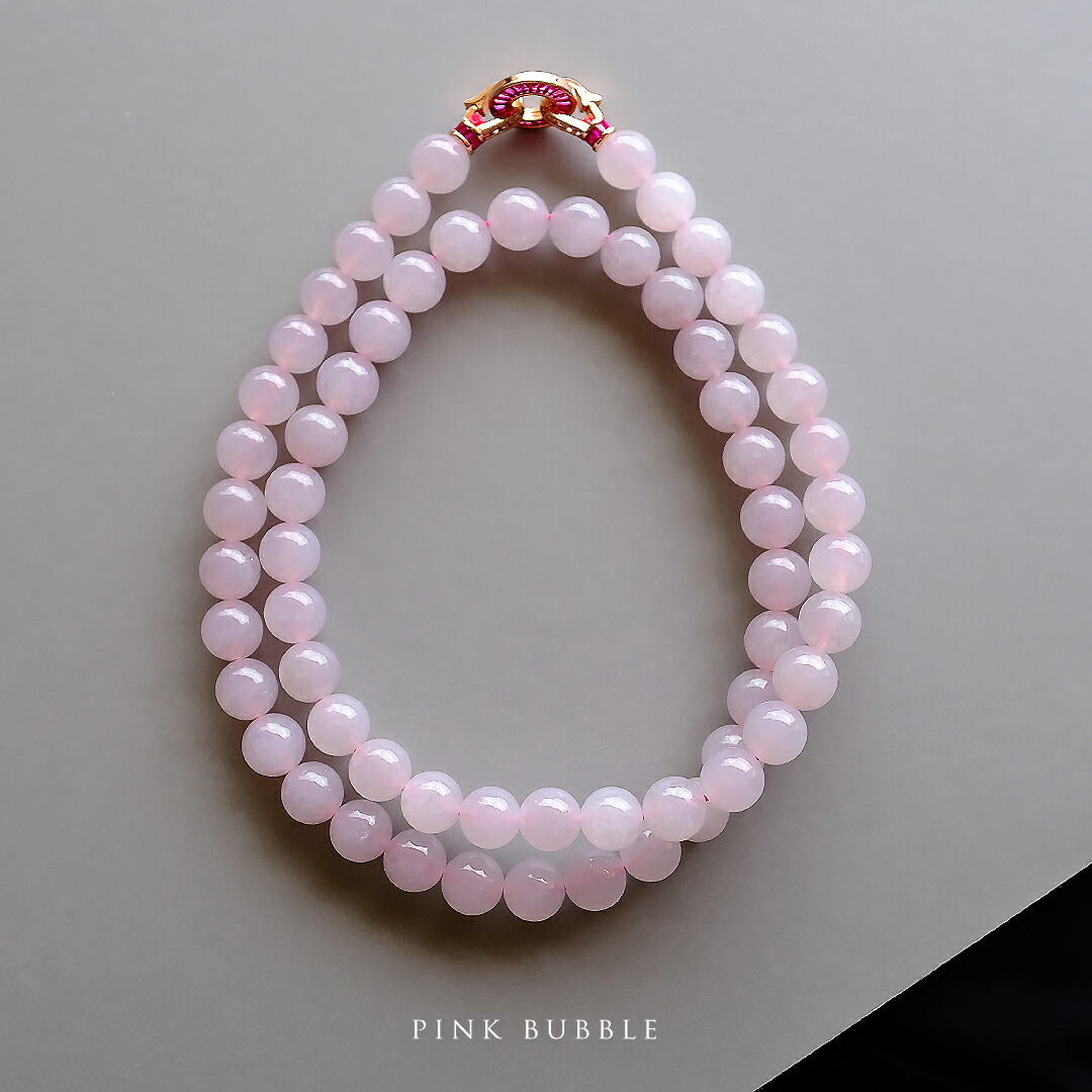 楽天市場】翡翠 (ヒスイ) ネックレス / パーツ『PINK BUBBLE