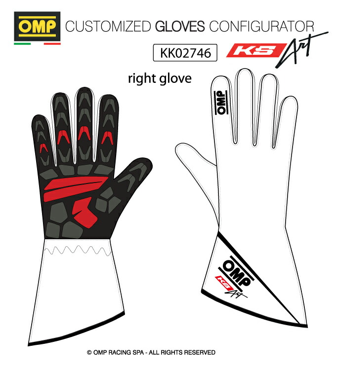 楽天市場】OMP KS-ART GLOVE カートグローブ オリジナルデザイン製作
