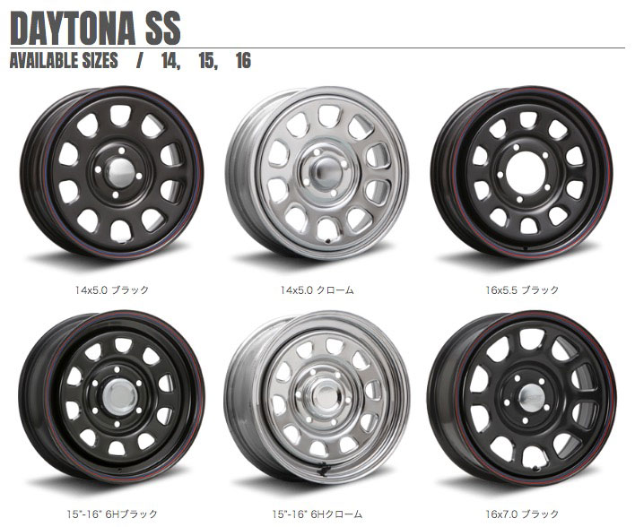 楽天市場】MLJ デイトナSS DAYTONA SS 15インチ 6.5J 40 6-139 BLACK
