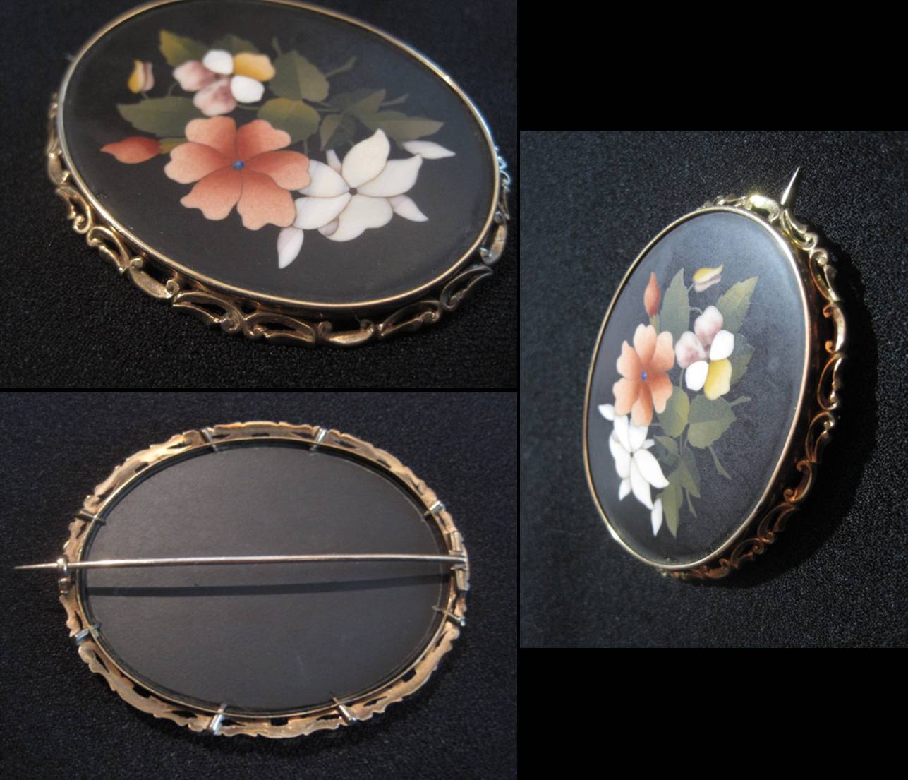 楽天市場】【アンティーク】 フローレンスモザイクのブローチ