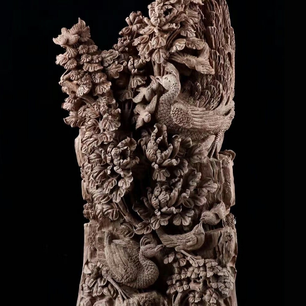 楽天市場】【天然沈香木彫】花 鳥 沈香 木彫り コレクション 職人