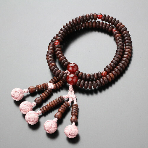 楽天市場】日蓮宗 数珠ブレスレット 108玉 紫檀 (艶消) 瑪瑙【数珠