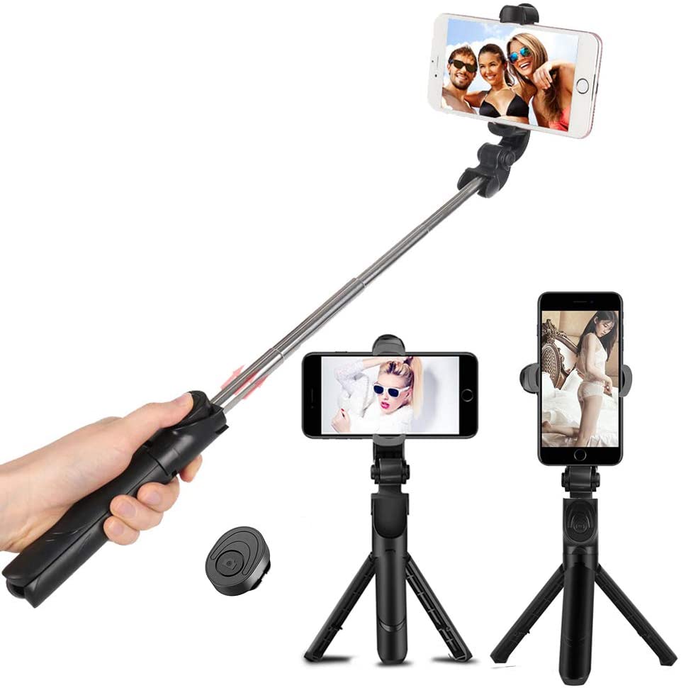 楽天市場】送料無料 自撮り棒 セルカ棒 三脚 リモコン付き Bluetooth