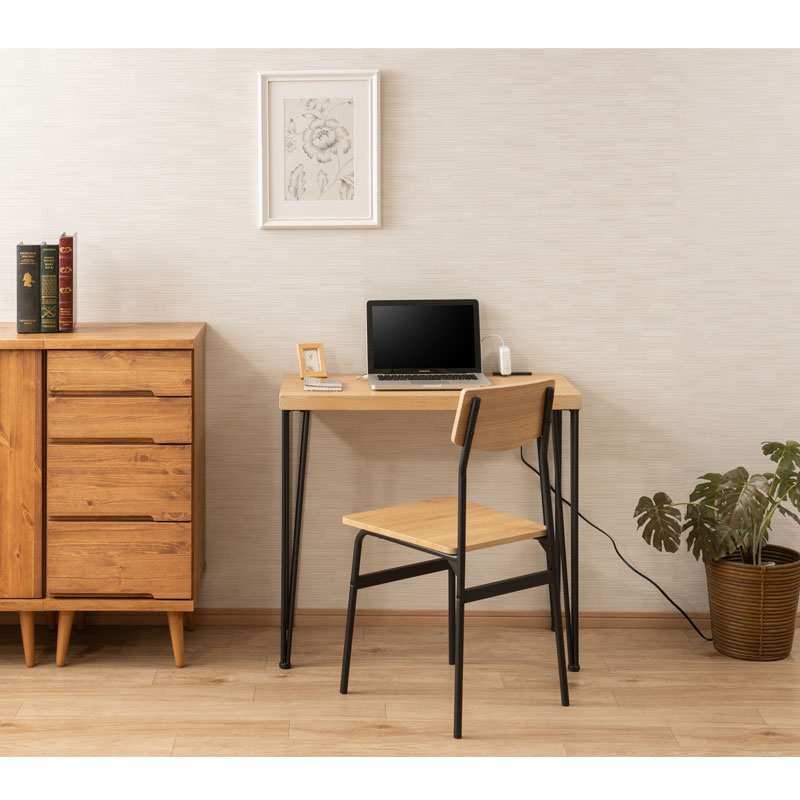 楽天市場】【heel】シリーズ デスク＆チェア2点セット 幅80 ナチュラル