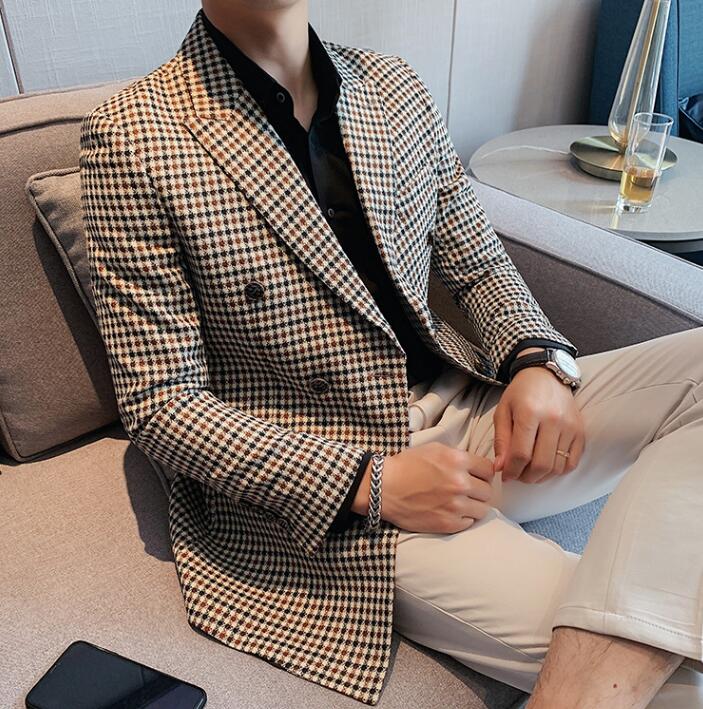 楽天市場】千鳥柄 ジャケット メンズ ブレザー チェック テーラード