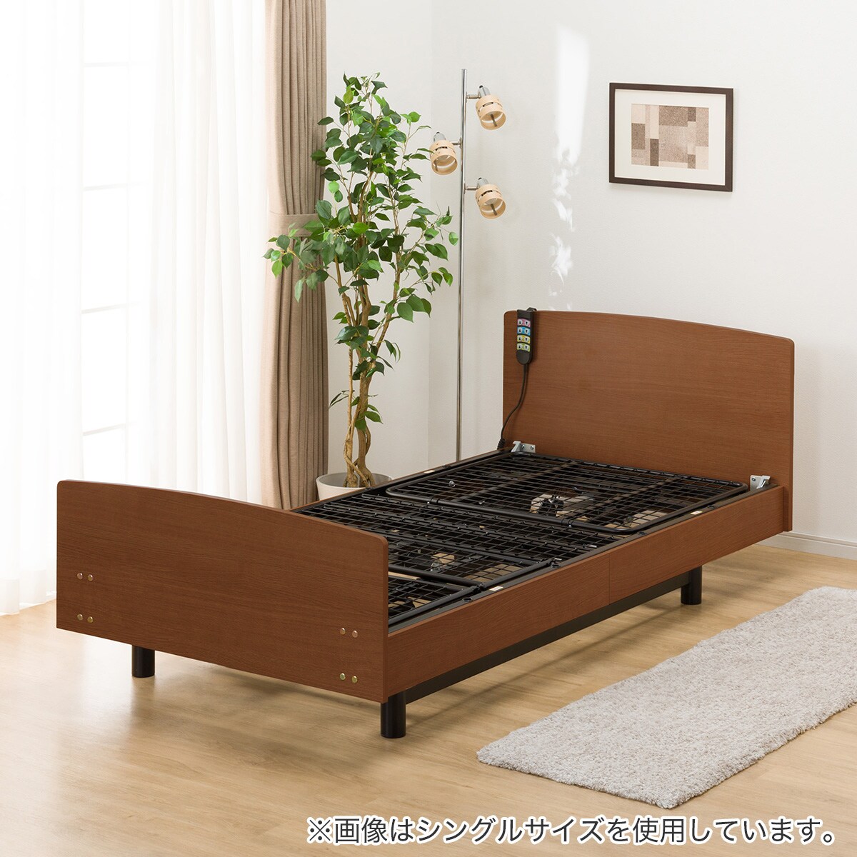 楽天市場】電動セミダブルベッドフレーム(ライズ3 3M-F) ニトリ 【配送