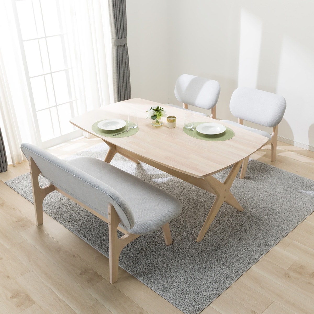 楽天市場】リビングダイニングテーブル4点セット(リラックスワイド 160