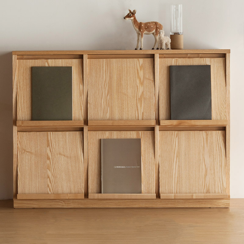 楽天市場】マガジンラック 114cm ウォールナット リビングボード