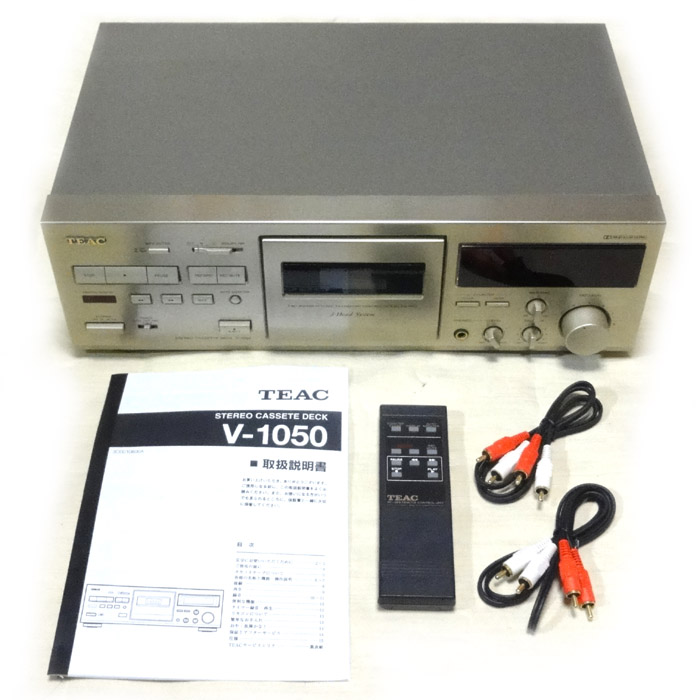 TEAC カセットデッキ ゴールド V-1050 N ゴールド リモコン付き 【公式