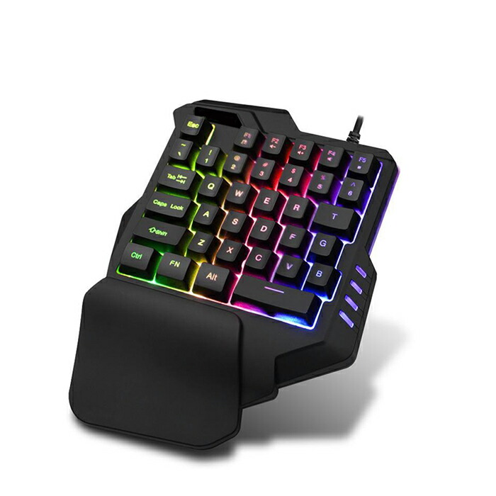 楽天市場】左手用 ゲーミングキーボード 35キー 片手 ゲーミングキー