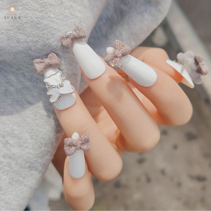 楽天市場】ポイント5倍ネイルパーツ チェーン くま 2個 ハート 人気