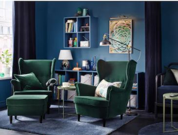 楽天市場】IKEA STRANDMON ストランドモンウイングチェア, ジュー