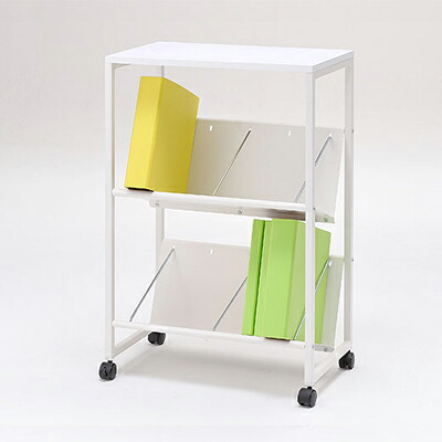 楽天市場】天板付き ファイルワゴン 2段 キャスター付き A4ファイル