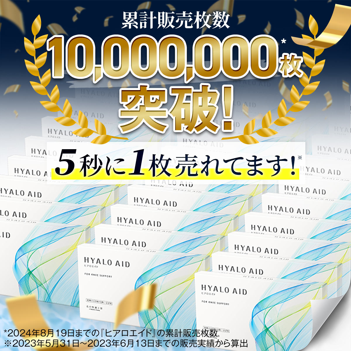 楽天市場】膝に貼るヒアルロン酸『ヒアロエイド』膝サポーター 付き 北