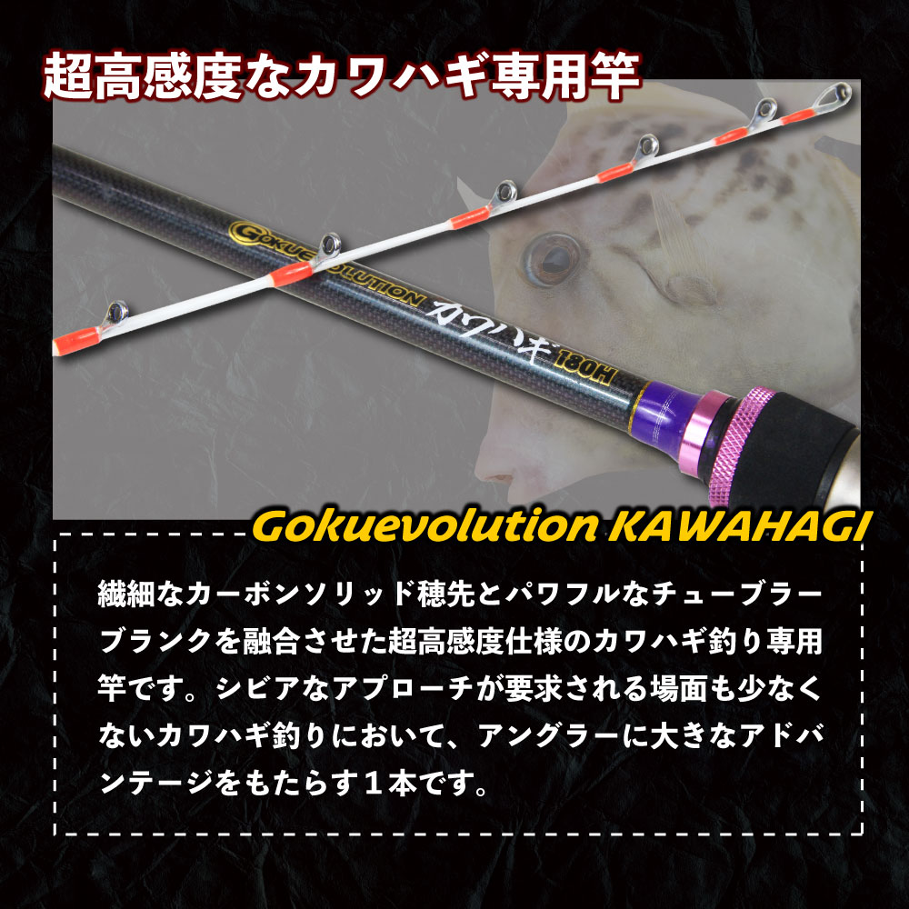 楽天市場】ゴクエボリューション カワハギ 175(10-30号)/180(20-40号