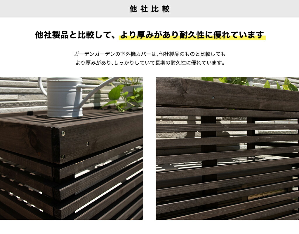 楽天市場】モダン室外機カバー ダークブラウン 単品1個 レギュラー