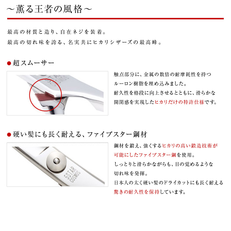 楽天市場】【正規品】HIKARI（ヒカリシザーズ）5 STAR COSMOS 154（7.0