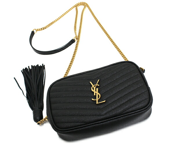 楽天市場】SAINT LAURENT(サンローラン)キルティングレザー：ブラック