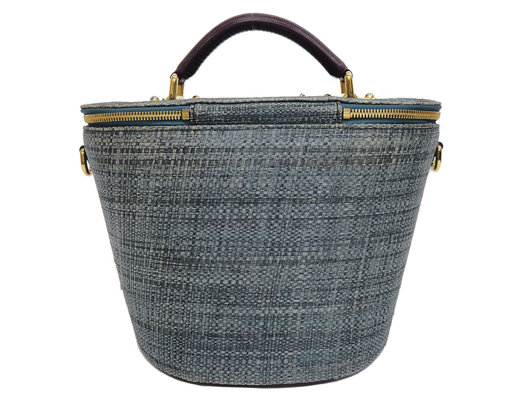 楽天市場】ドルチェ&ガッバーナ ラフィア2WAYバニティバッグ ブルー