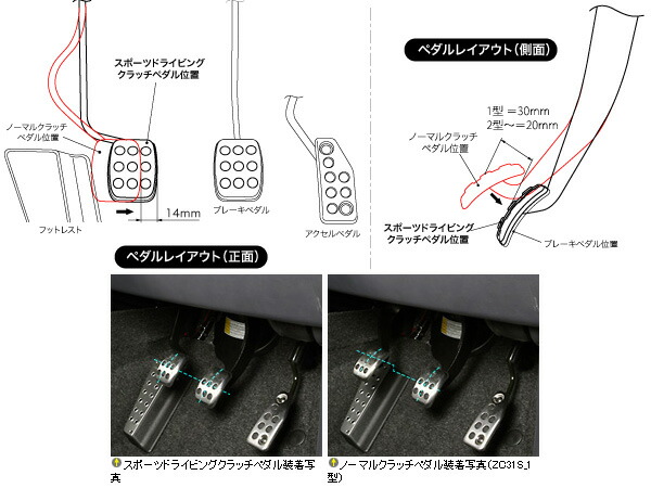 楽天市場】モンスタースポーツスポーツドライビングクラッチペダル