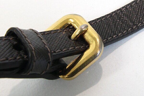 楽天市場】プラダ ショルダーストラップ ダークブラウン ゴールド金具