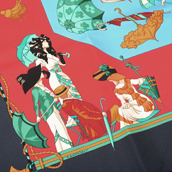 楽天市場】エルメス スカーフ レディース カレ90 シルク OMBRELLES ET