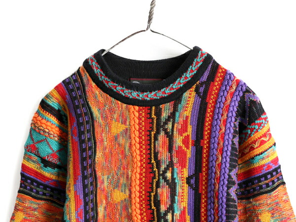 楽天市場】90s カナダ製 TUNDRA 3D 立体編み コットン ニット セーター