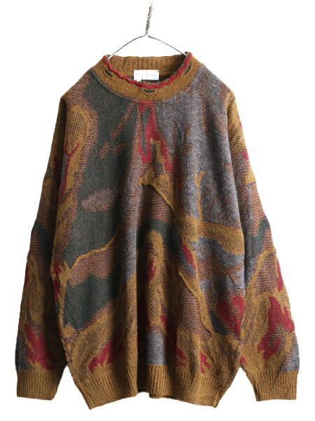 楽天市場】90s イタリア製 総柄 立体編み デザイン ニット セーター