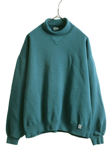 楽天市場】90s USA製 ラッセル 無地 タートルネック 前V スウェット