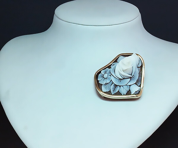 楽天市場】【中古】「Priori」シェルカメオ K18 ブローチ