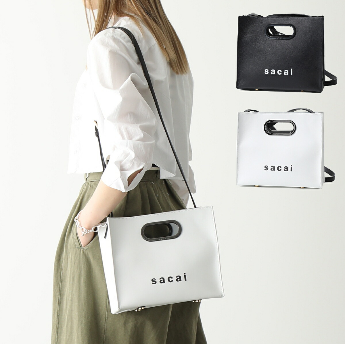 楽天市場】sacai サカイ ショルダーバッグ New Shopper Bag Small S066