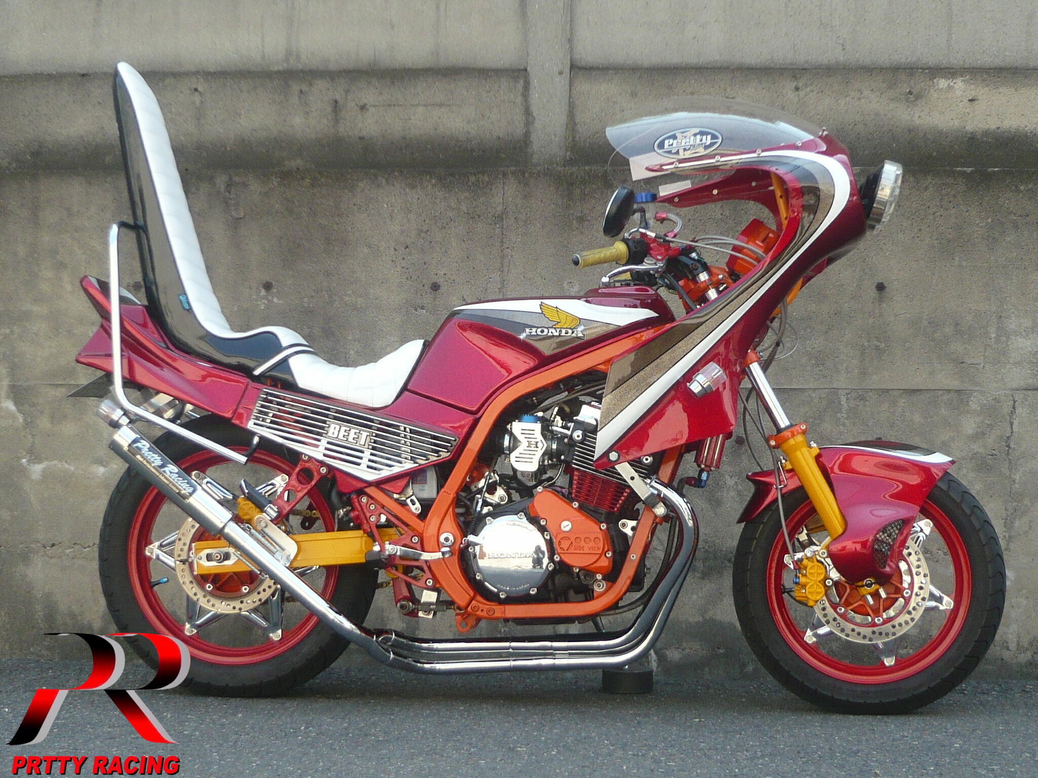 楽天市場】HONDA CBR400F 分割式 42.7π (改タイプ2) PRETTY管 マフラー