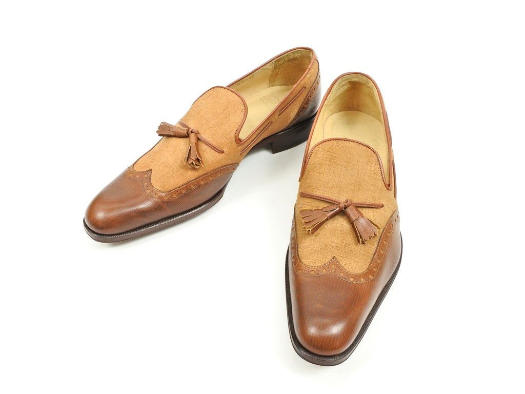 デュカルス DOUCALS ローファー タッセル スエード カーフ Uチップ