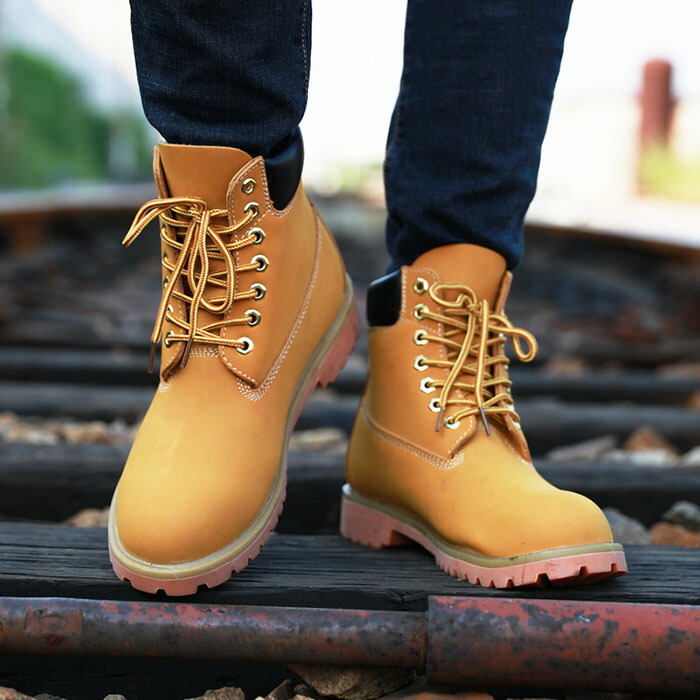 楽天市場】ブーツ メンズ 防滑 保温 ワークブーツ レースアップ 本革
