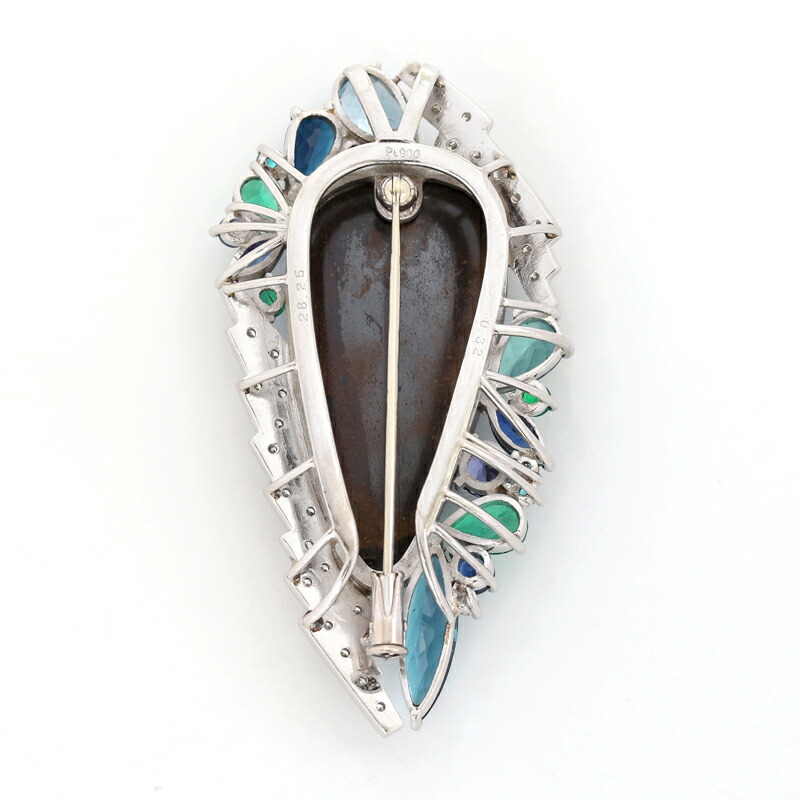 楽天市場】ボルダーオパール 28.25ct ブローチ/ペンダントトップ PT900