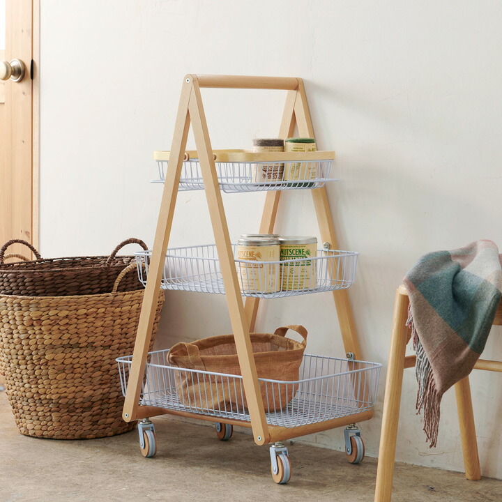 楽天市場】リヴ キャリーバスケットワゴンM／Mash【送料無料