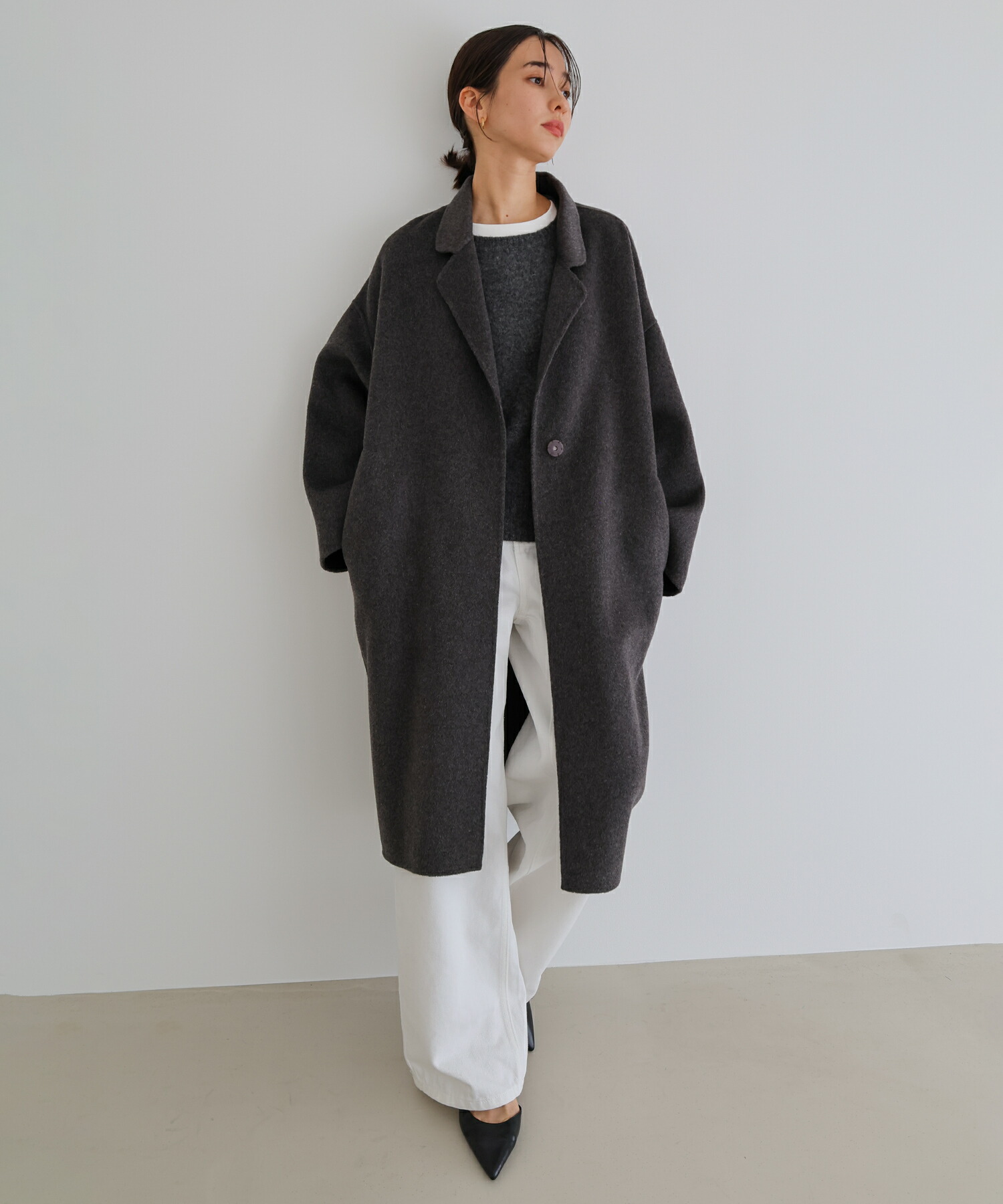 楽天市場】evernavy エバーネイビー リバー ロング コクーン ウール