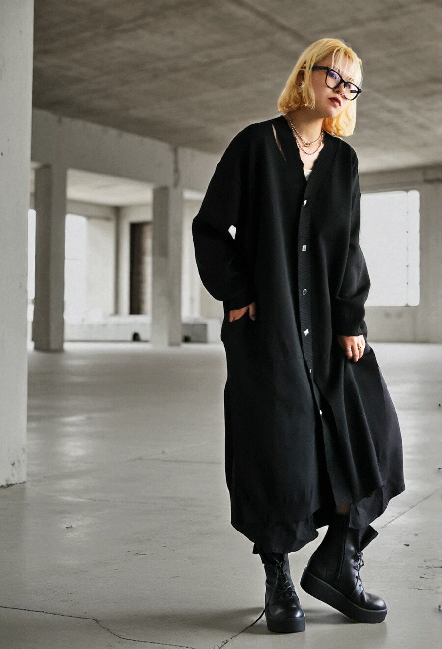 楽天市場】異素材切替 ロングカーディガン レディース ワンピース 送料